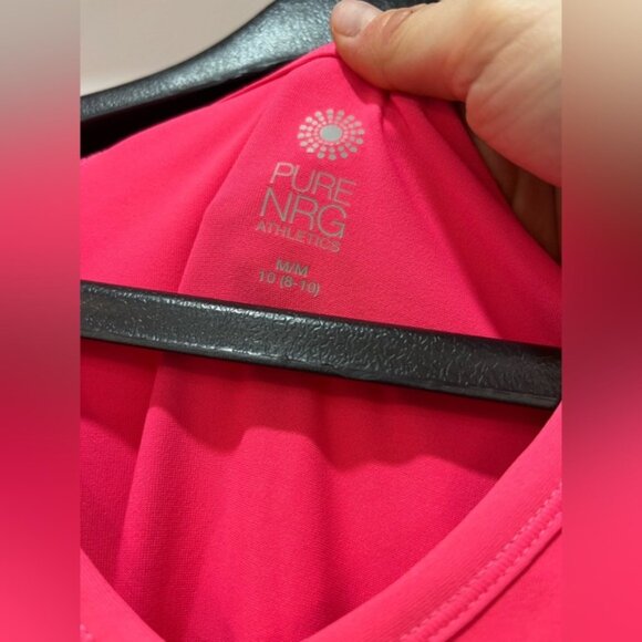 Pure NRG Hot Pink Athletic Tee Lightweight Sporty Size Medium Yoga Gym Core - Picture 5 of 5